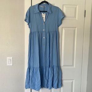 NWT Zara, dress, size M, blue